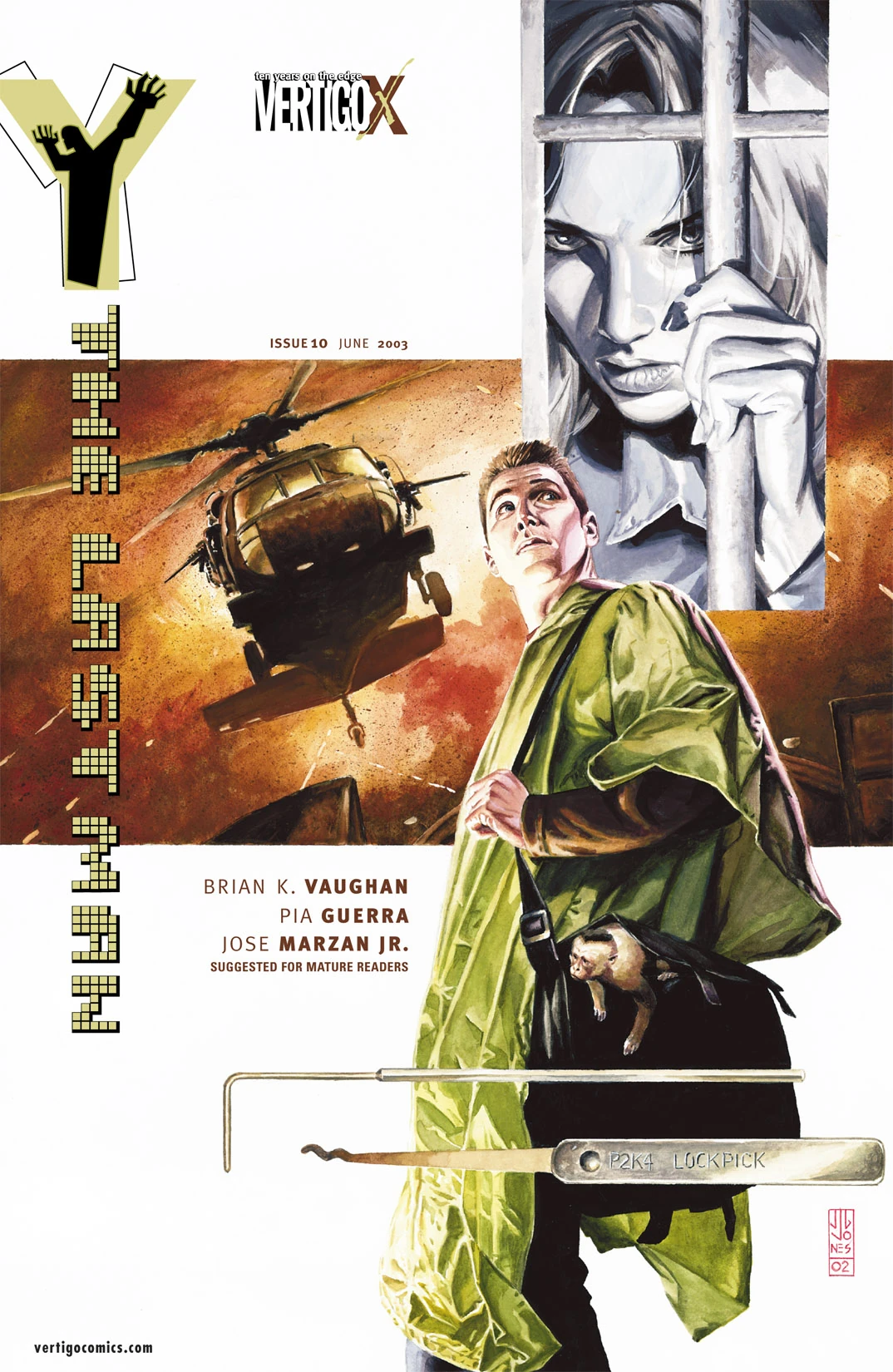 Y: The Last Man #10 (DC, 2003 — Cover A) cover